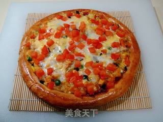 Grilled Chicken Baked Rice Pizza recipe