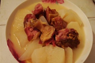 Radish Soup with Cured Duck Legs recipe