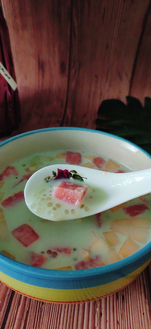 Soy Milk and Fruit Sago recipe