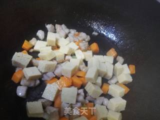 Frozen Tofu Fried Three Diced recipe