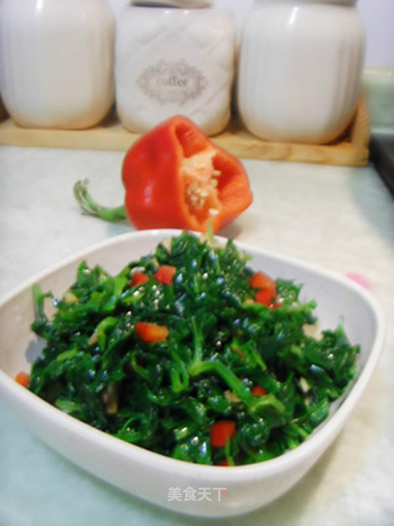 Congee and Side Dishes---cold Parsley Leaves recipe