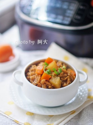 Carrot Potato Soy Sauce Braised Rice