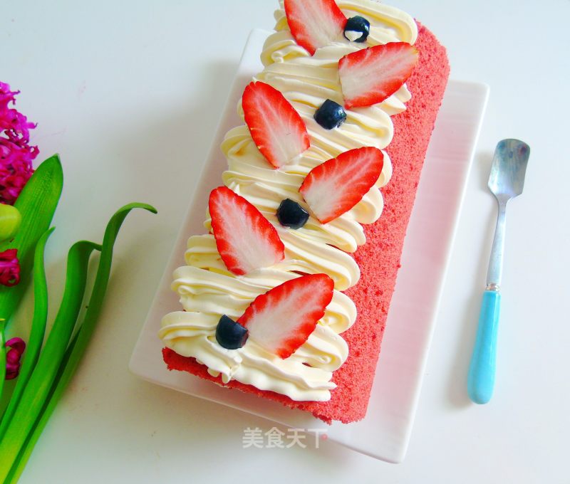 #四session Baking Contest and is Love to Eat Festival#red Velvet Strawberry Cake Roll