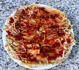 Pan-fried Enoki Mushroom recipe