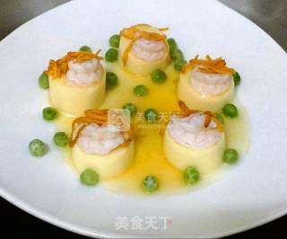 Steamed Yuzi Tofu with Shrimp and Cordyceps Flower Edit recipe