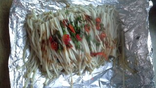 Tin Foil Enoki Mushroom recipe