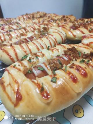 Scallion Sausage Buns recipe