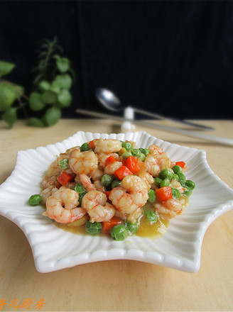 Shrimp and Green Peas recipe