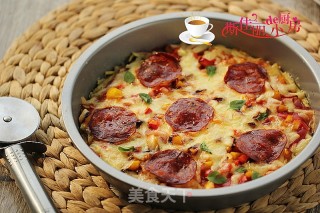 Ham, Mixed Vegetables and Sweet Potato Pizza recipe