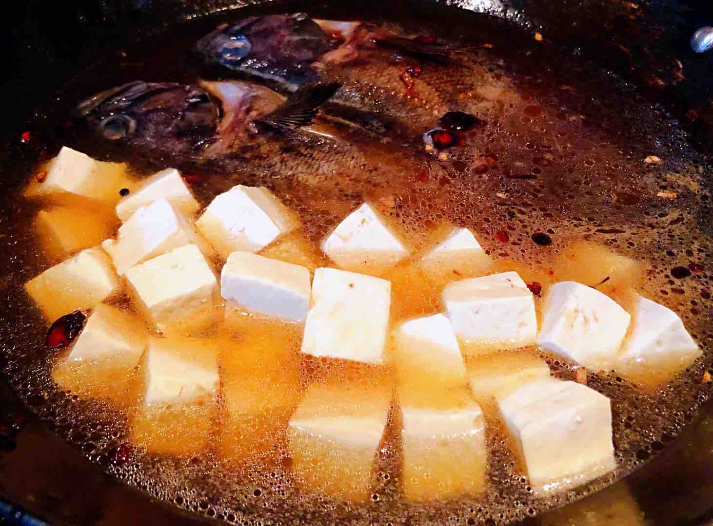 Stewed Black Fish with Quail Egg Tofu recipe