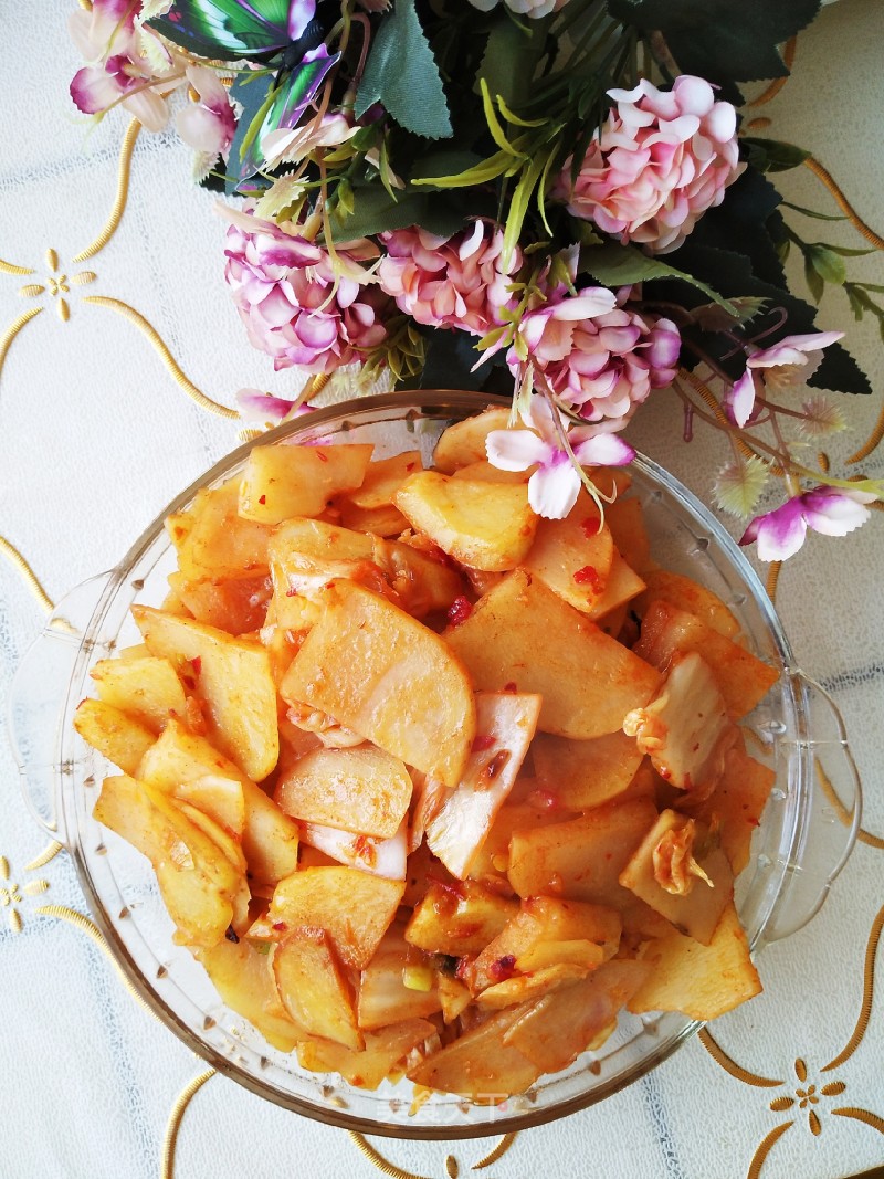 Spicy Cabbage Potato Chips recipe