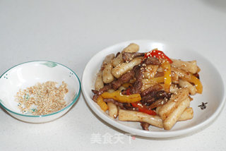 Stir Fried Rice Cake with Beef recipe