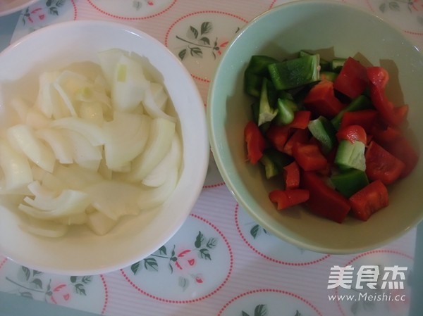 Fried Squid with Colored Pepper recipe