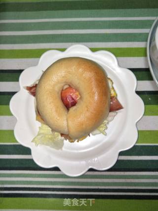 Salted Egg Yolk Pork Floss Bagels recipe