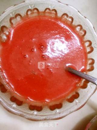Plum Peach Watermelon Matcha Pudding recipe