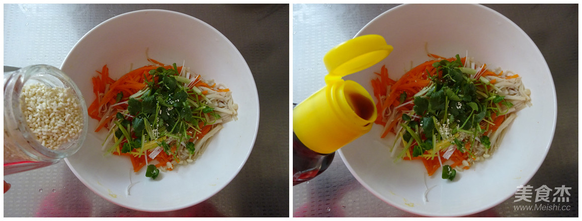 Cold Carrot Enoki Mushroom recipe