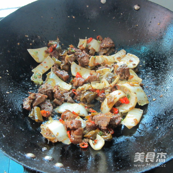 Roast Duck and Stir-fried Cabbage Stem recipe