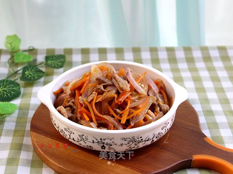 #下饭菜# Fried Pork with Onion and Carrot recipe