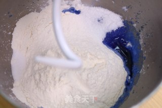 Butterfly Pea Flower Chestnut Mochi Soft Ou Bun recipe