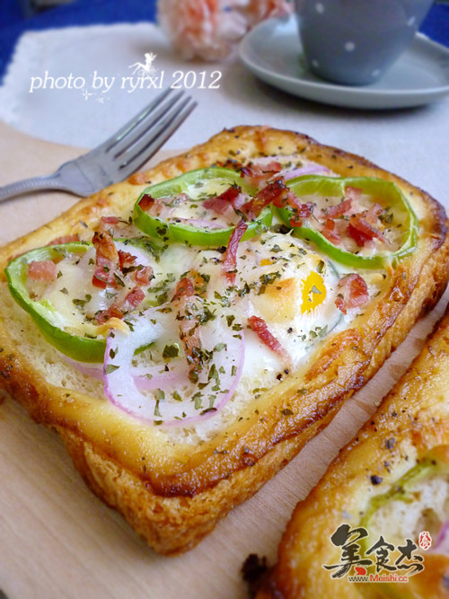 Baked Toast with Salad Dressing recipe
