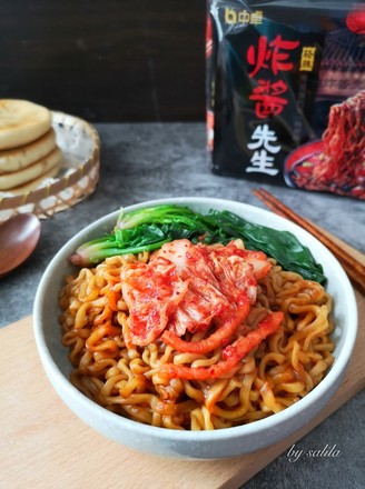 #中卓炸酱面# Spicy Cabbage Fried Noodles recipe