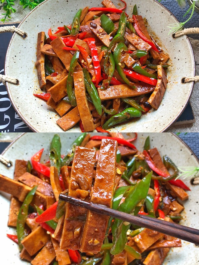 Stir-fried Green and Red Peppers, Fragrant and Dried‼ ️don't Change The Meat