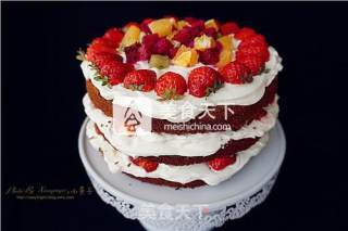 #aca烤明星大赛#fresh Fruit Naked Cake recipe