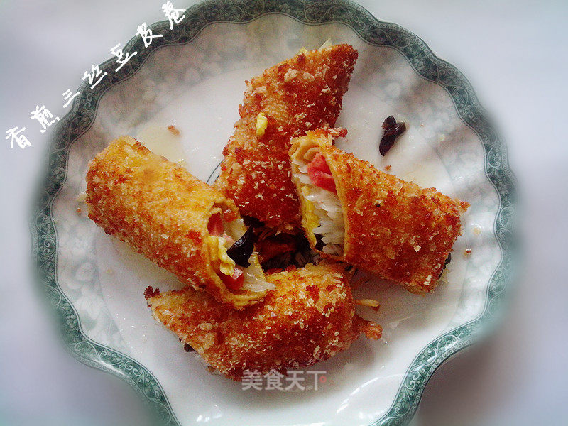 Pan-fried Three-thread Bean Curd Rolls---unexpected Mix and Match recipe