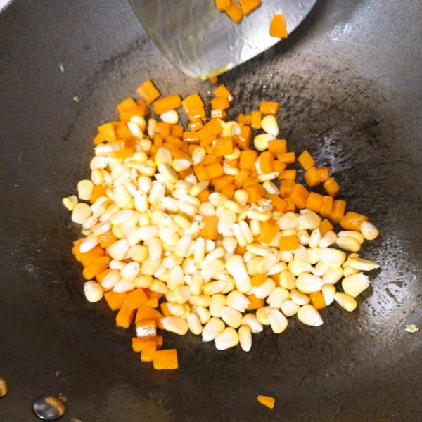 Carrot Corn Egg Fried Rice recipe