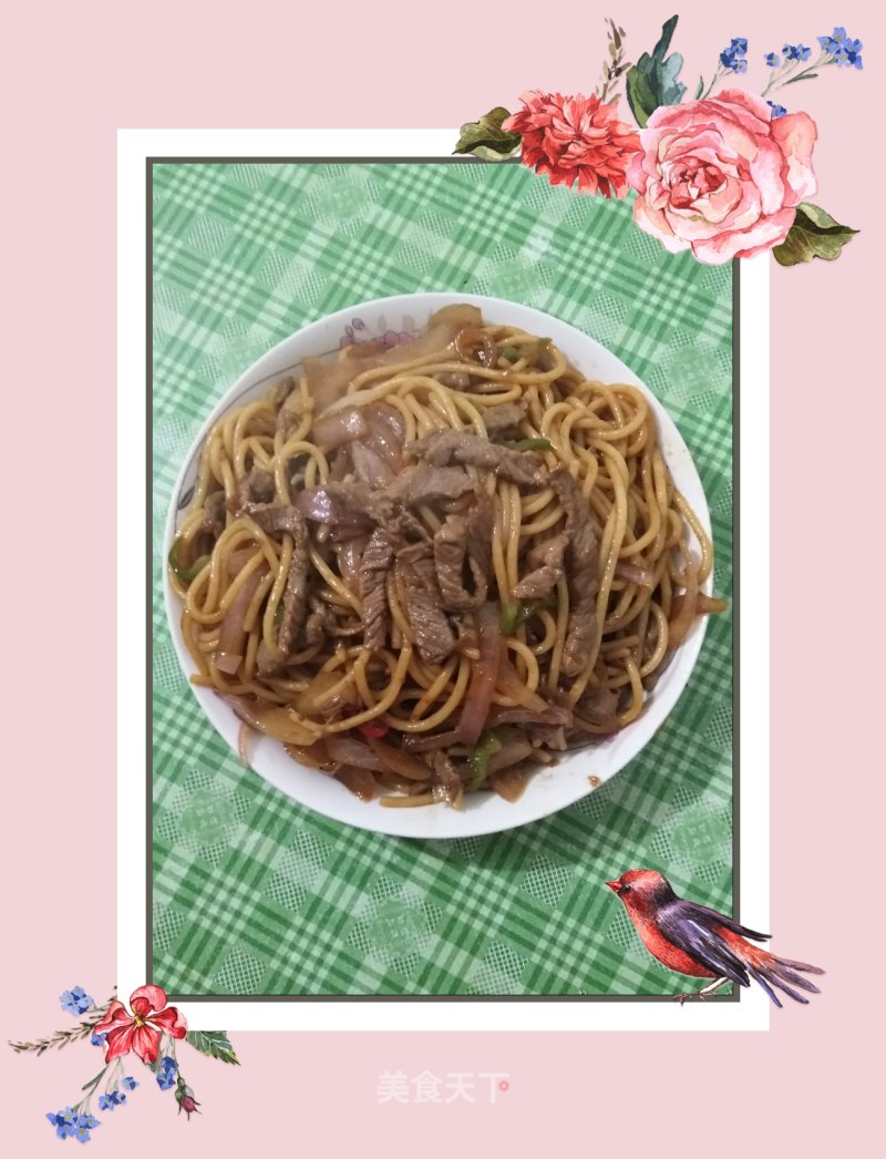 Stir-fried Pasta with Beef Tenderloin with Black Pepper recipe