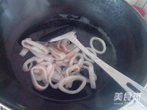 Fried Squid Rings with Kimchi recipe