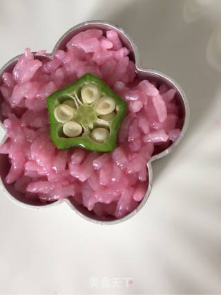 #信之美五常米试吃#pink Flower Rice Ball recipe