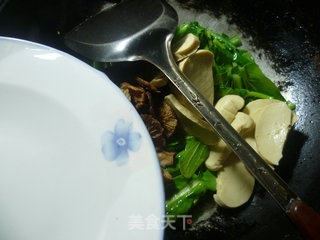 Mushroom Vegetarian Chicken Stir-fried Rape recipe
