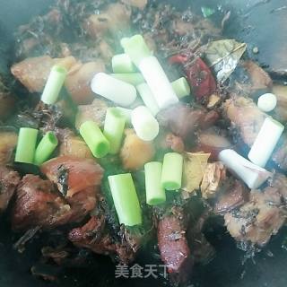 Pork with Dried Vegetables and Plum recipe