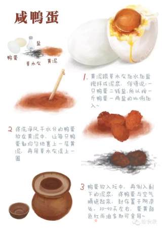 [hand-drawn Recipe] Salted Duck Egg — A Duck Egg that is So Idle and Rich that It Stays Oily recipe