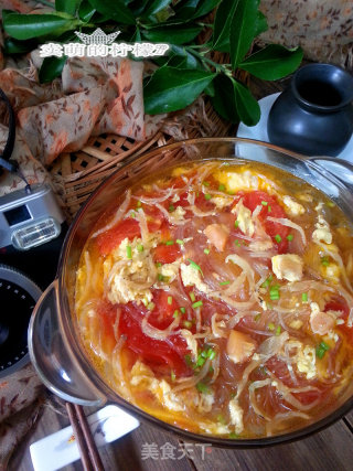 Tomato Whitebait Egg Soup recipe