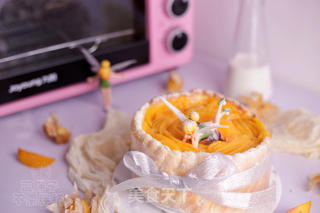 Sweet Yellow Peach Charlotte Cake recipe