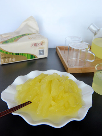 Sweet and Sour Lemon Melon Strips recipe