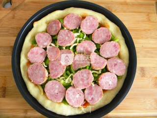 #aca Baking Star Competition# Red Sausage and Vegetable Pizza recipe