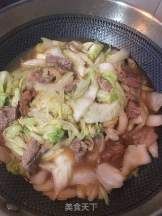 Stewed Chinese Cabbage with Pork and Pork Fenpi recipe