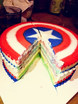 Captain America Creative Birthday Cake recipe