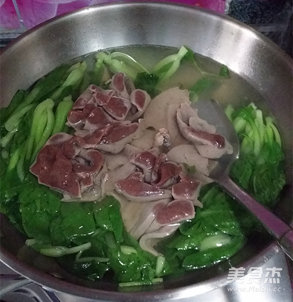 Pork Liver Soup with Green Vegetables recipe