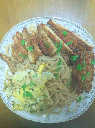 Pasta with Chicken Chop recipe