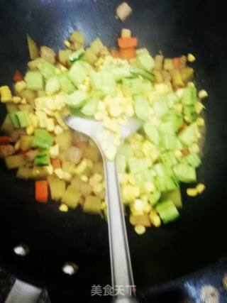 Diced Meat with Vegetables recipe