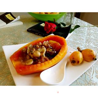 Papaya, Tremella, Lotus Seed Soup recipe