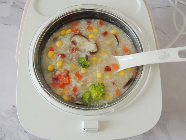 Assorted Ham and Vegetable Porridge recipe