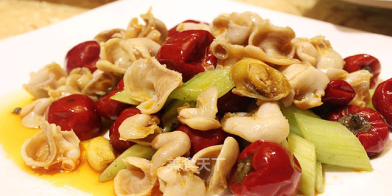 Stir-fried Fish Maw with Pickled Peppers recipe