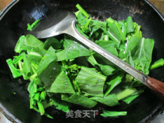 Stir-fried Rape Root with Tofu recipe