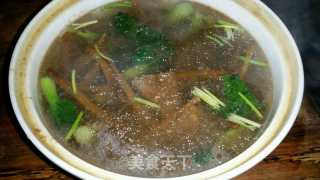 Pig Liver Soup with Yellow and Green Vegetables recipe
