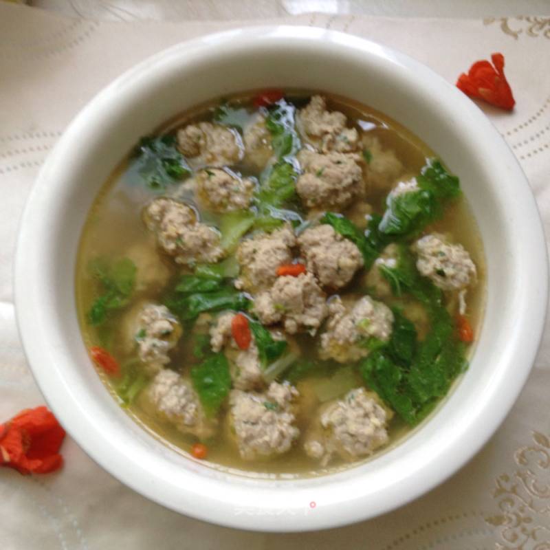 Pork Ball Soup with Chinese Cabbage recipe